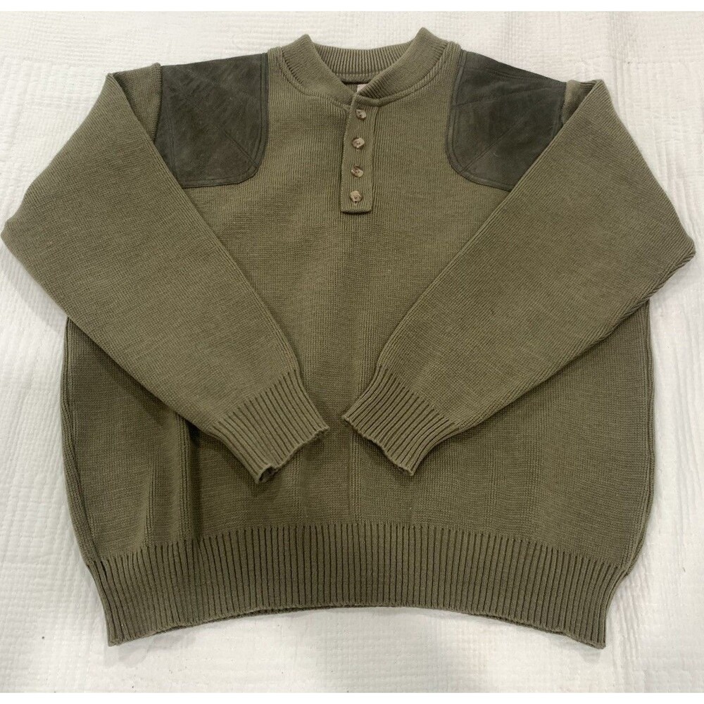 C.C. Filson Style 714 Virgin Wool Sweater L Large Made in USA Brown Vtg